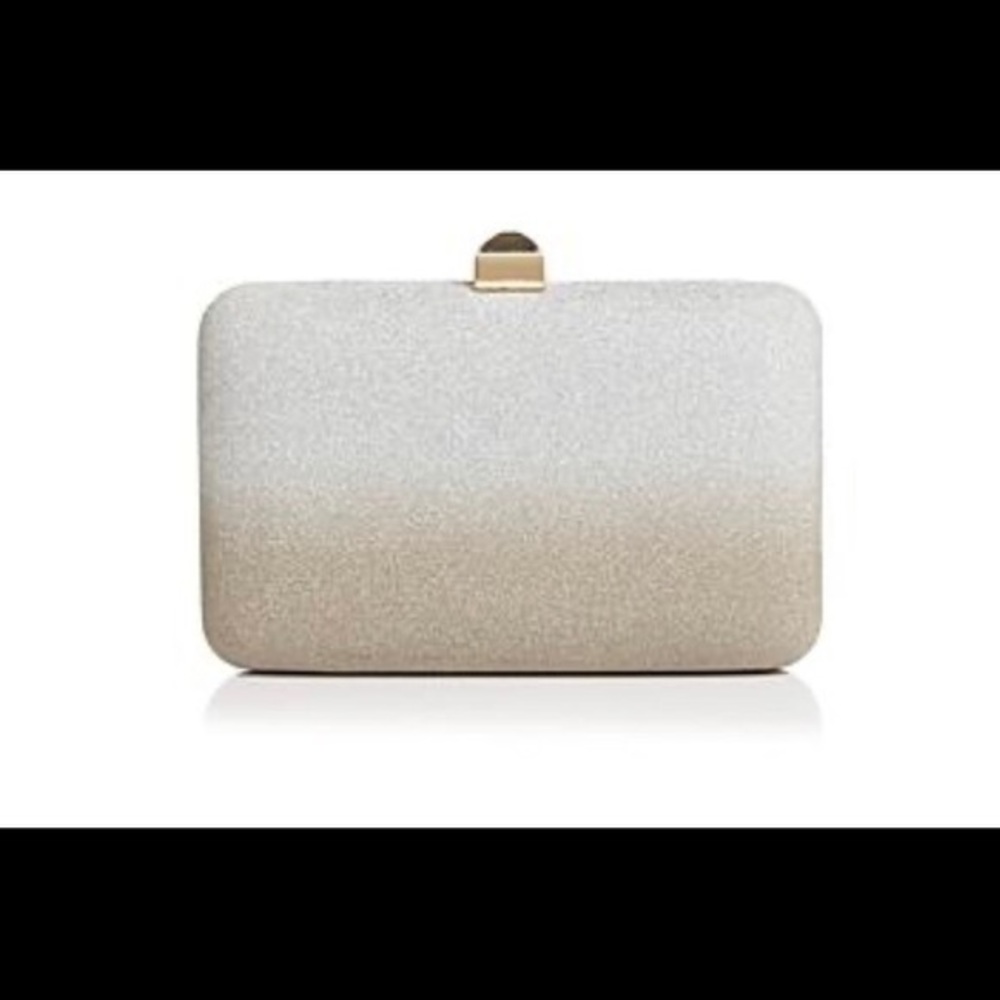Sondra Roberts Metallic Glitter Box Clutch